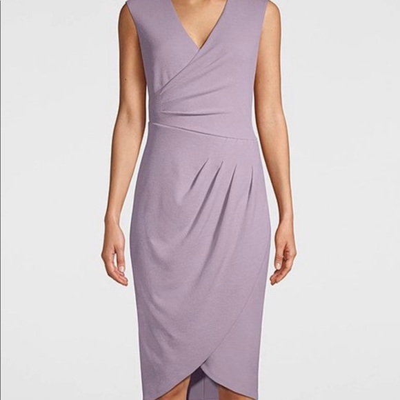 NWOT White House Black Market Purple Wrap Dress 4 - Picture 2 of 11